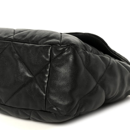 Lambskin Quilted Maxi Chanel 19 Flap Black