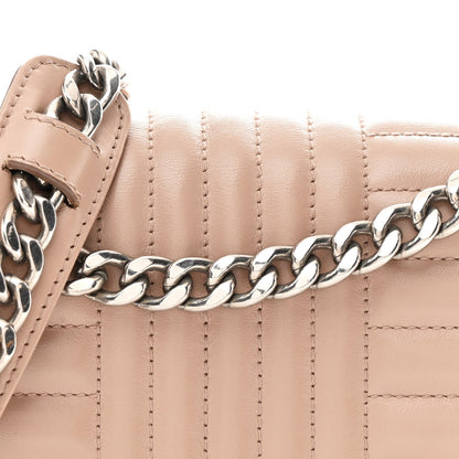 Soft Calfskin Impunture Diagramme Medium Chain Flap Shoulder Bag Cipria