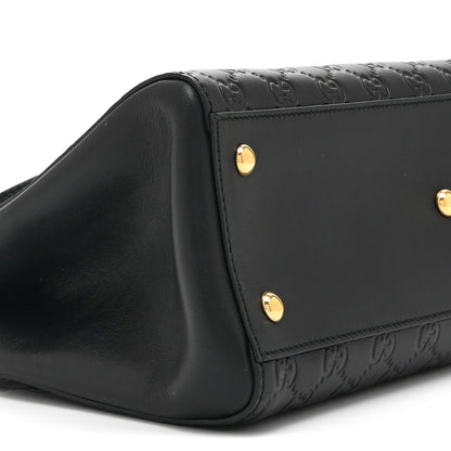 Guccissima Signature Medium Shoulder Tote Bag Black