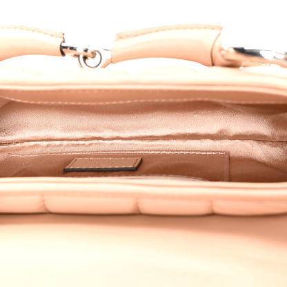 Nappa Vertical Matelasse Small Maxi Horsebit Chain Shoulder Bag Beige
