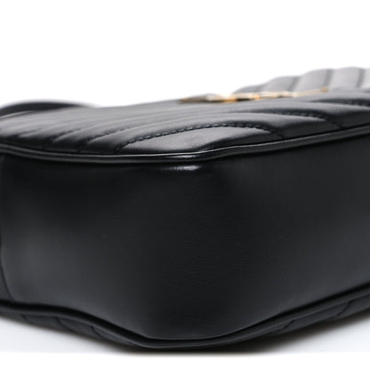Calfskin Matelasse Monogram Lou Camera Bag Black