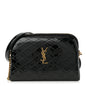 Patent Quilted Gaby Zipped Pouch Black