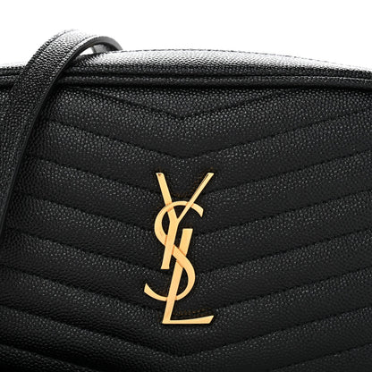 Grain De Poudre Matelasse Monogram Mini Lou Camera Bag Black
