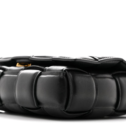 Nappa Maxi Intreccio Small Padded Cassette Crossbody Bag Black