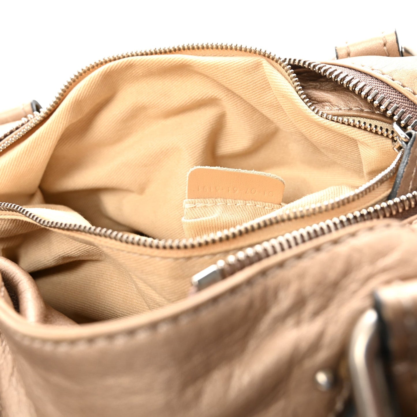 Calfskin Medium Paddington Satchel Beige