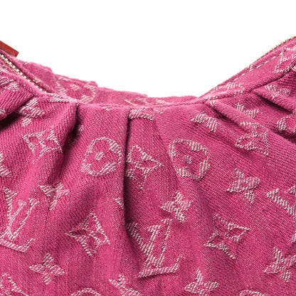 Monogram Denim Pochette Valley Fuchsia
