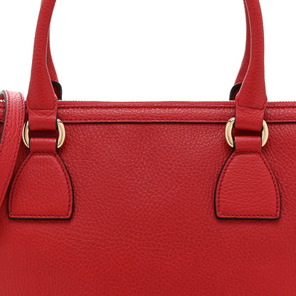 Dollar Calfskin GG Charm Satchel Red