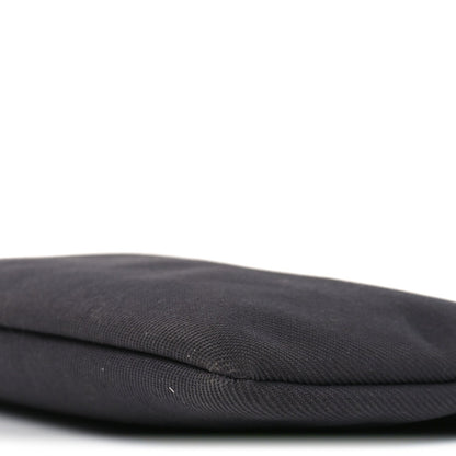 Linen Canvas Rive Gauche Zipped Pouch Black