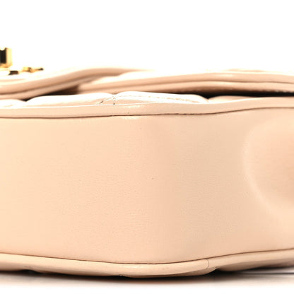 Lambskin Quilted Tab Mini Flap Beige