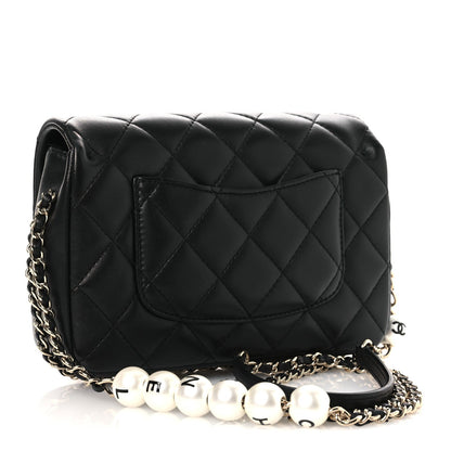Lambskin Quilted Small My Precious Flap Black