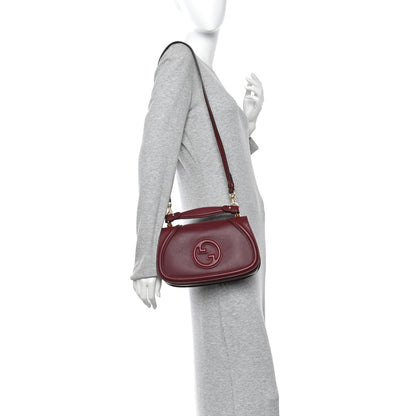 Roxy Calfskin Medium Blondie Top Handle Bag Rosso Ancora