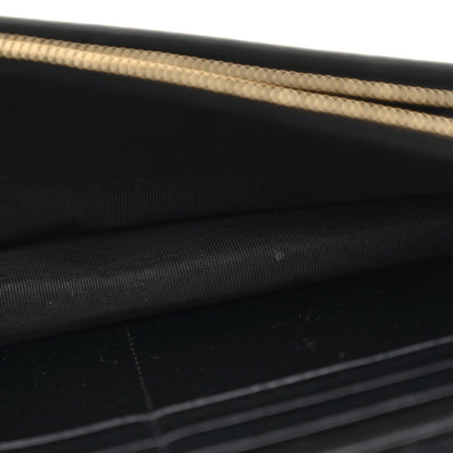 Calfskin Mini GG Marmont Chain Wallet Black