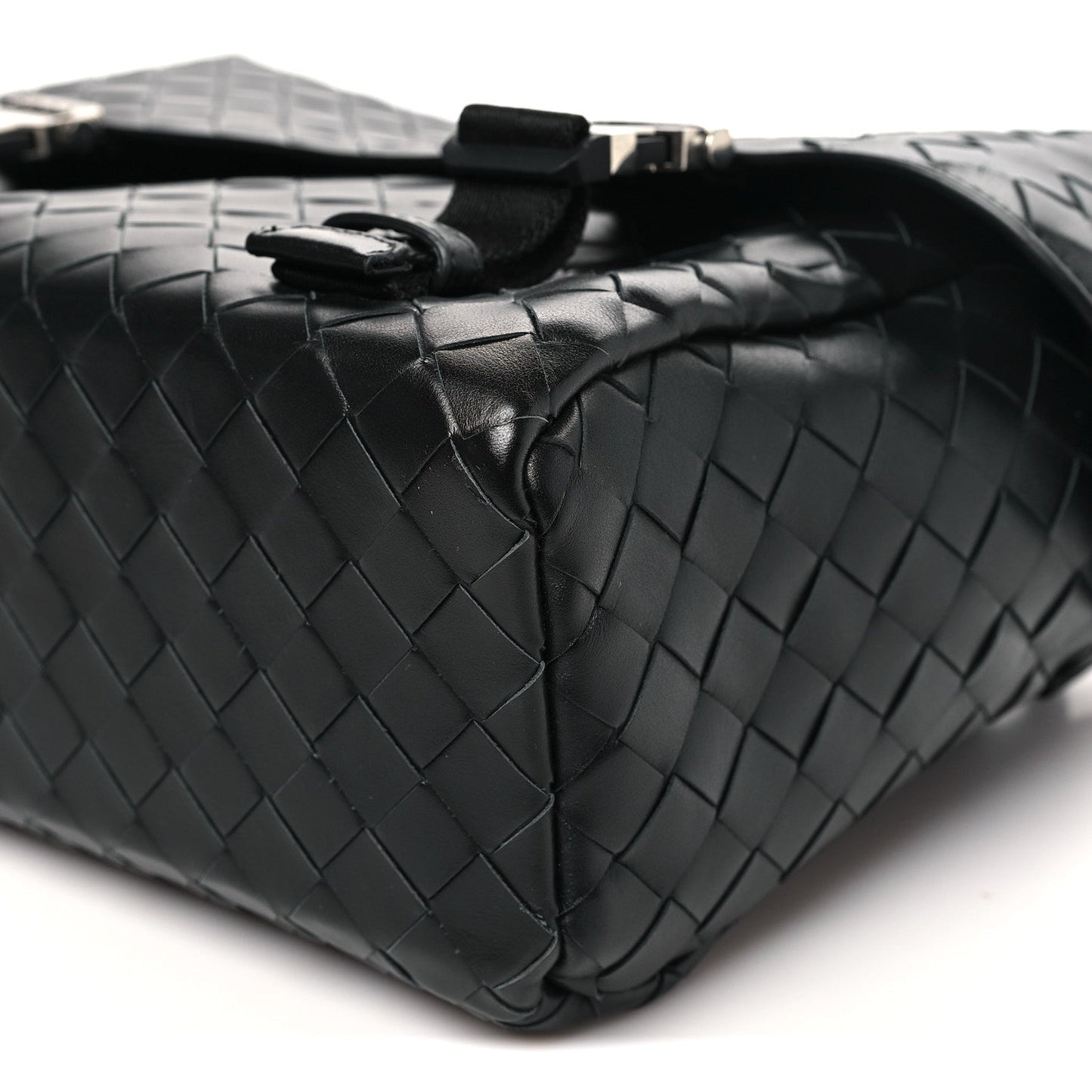 Nappa Intrecciato Postino Messenger Black