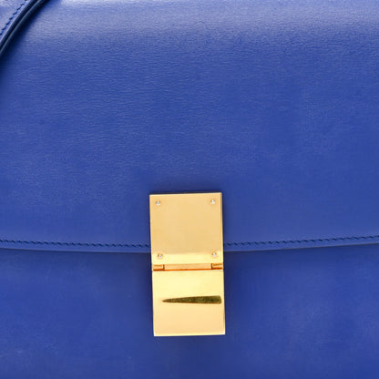 Box Calfskin Medium Classic Box Flap Bag Indigo