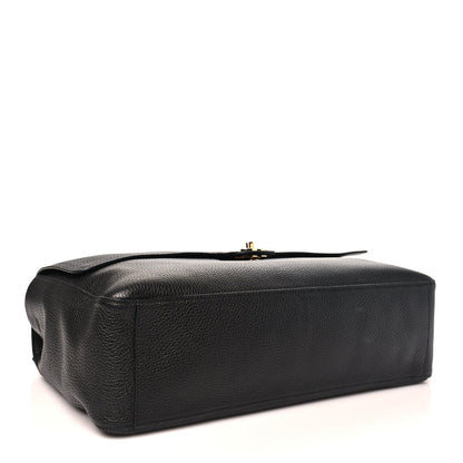 Grained Calfskin Souplissimo Maxi Flap Black