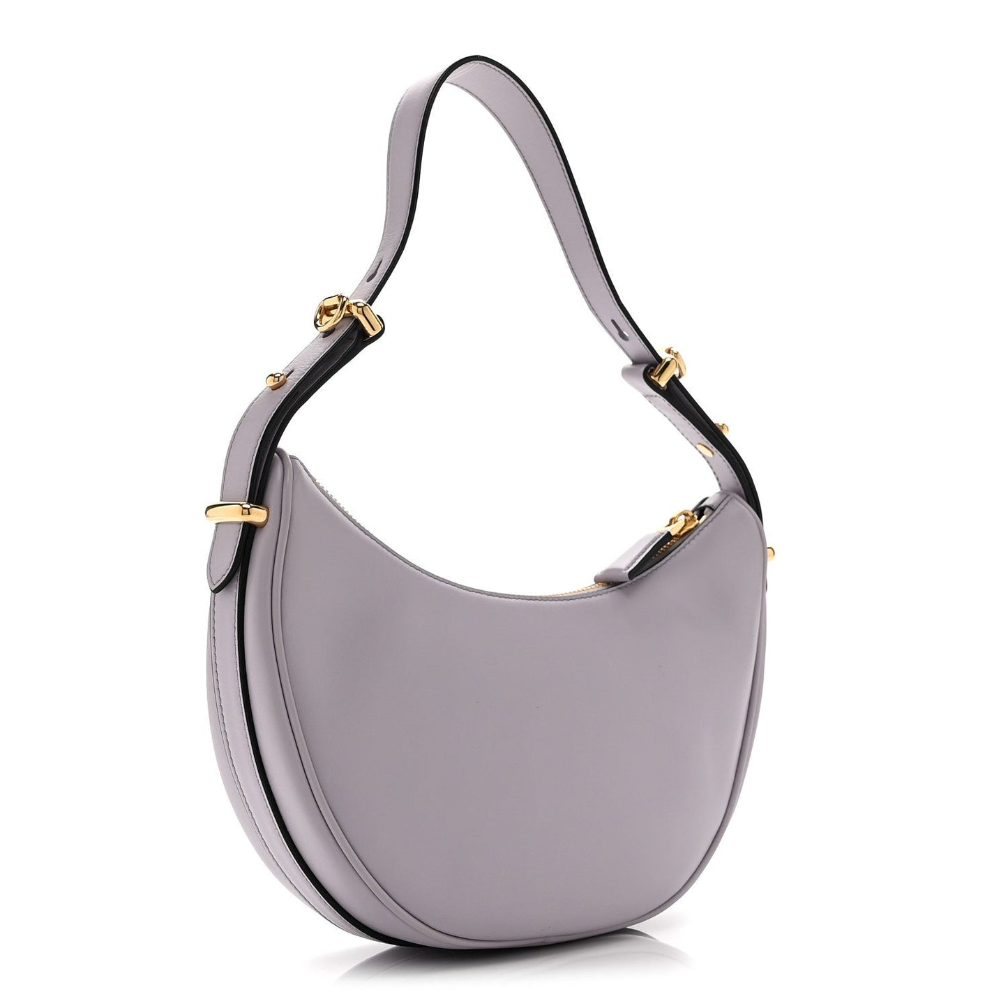 Soft Calfskin Arque Shoulder Bag Glicine