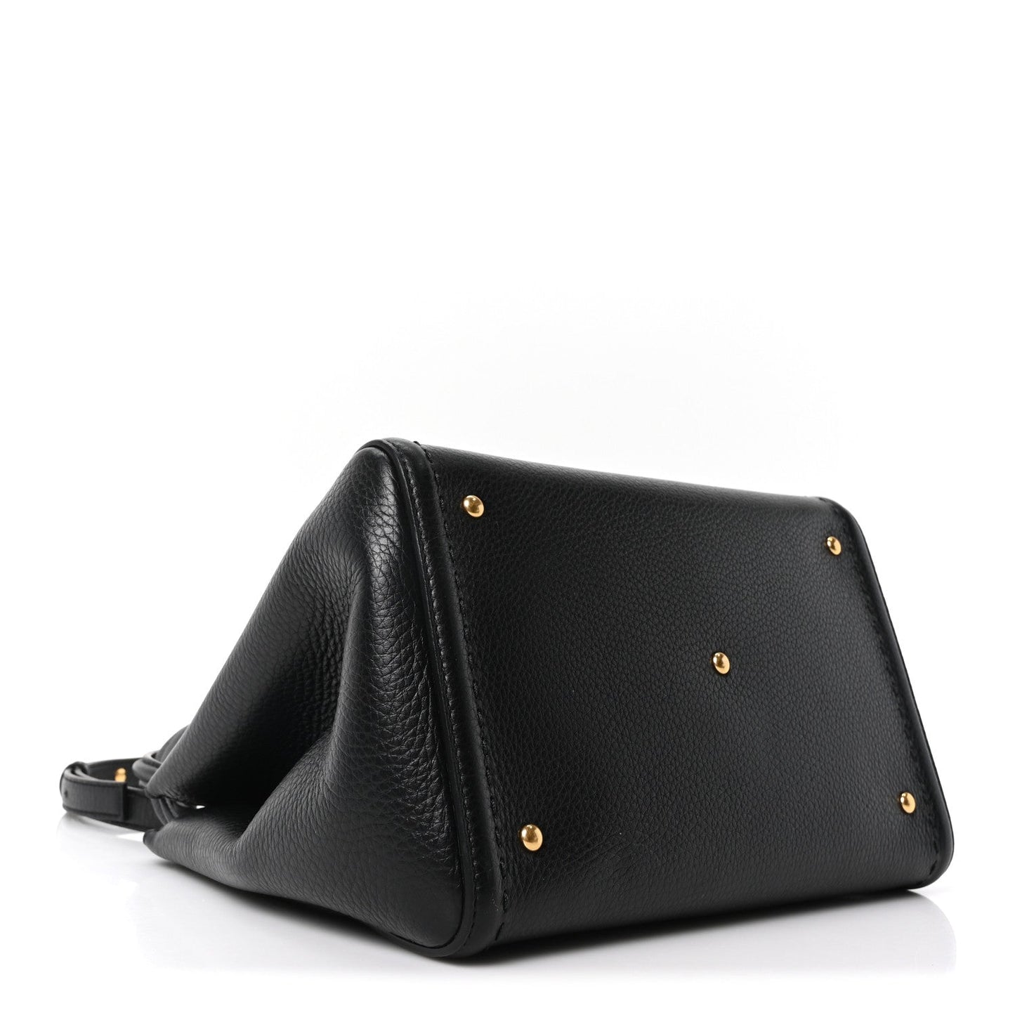 Soft Grainy Calfskin Alltime Medium Handbag Black