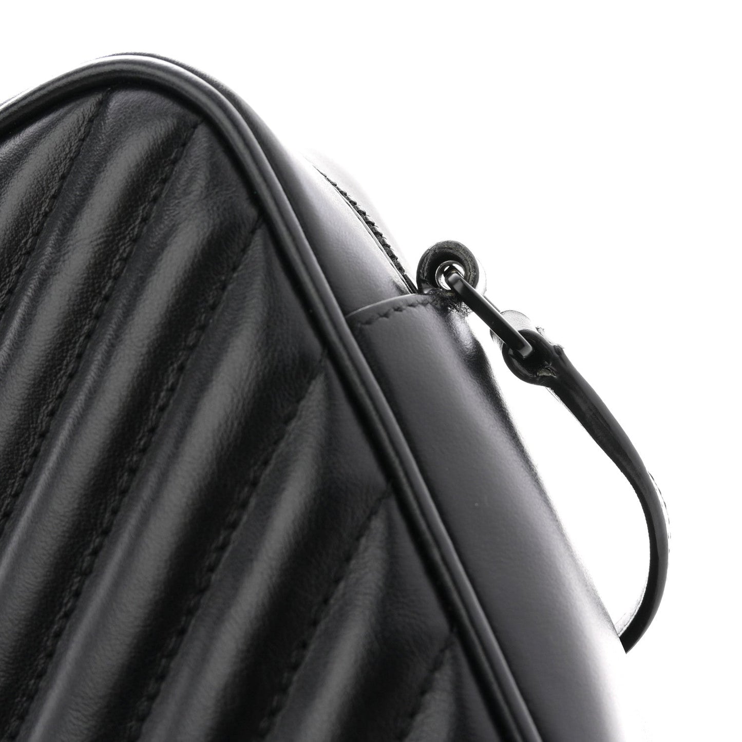 Calfskin Matelasse Monogram Monochrome Lou Camera Bag Black