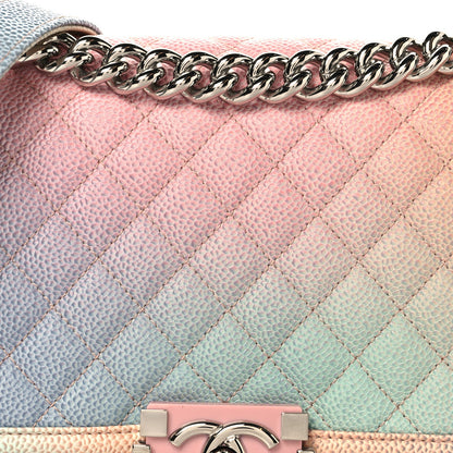 Caviar Quilted Medium Cuba Rainbow Boy Flap Multicolor