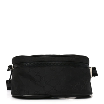 Nylon Monogram Fanny Pack Belt Bag Black