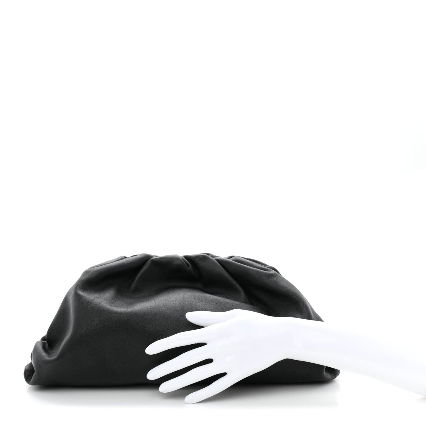 Smooth Butter Calf The Pouch Oversized Clutch Black