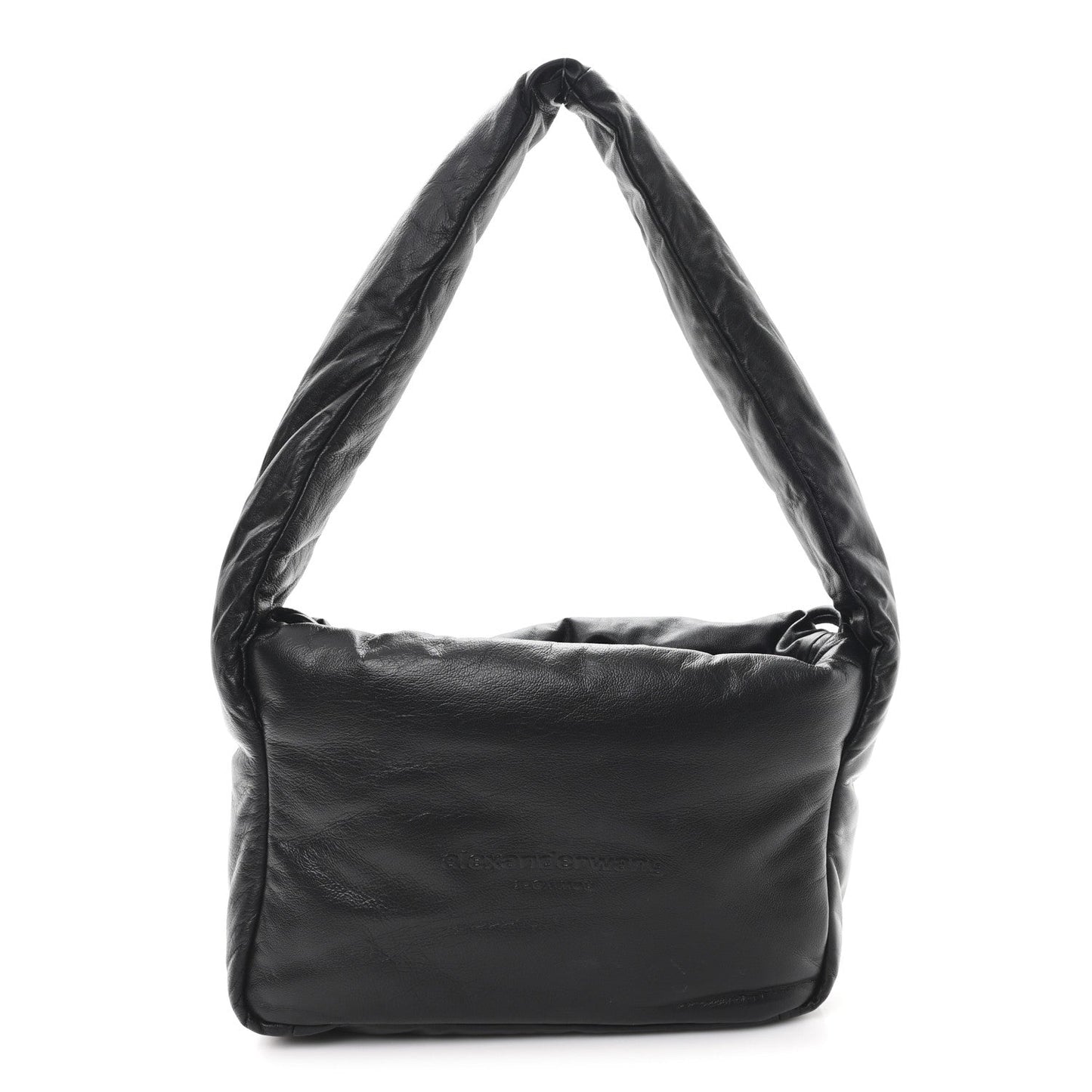 Lambskin Small Ryan Puffer Bag Black