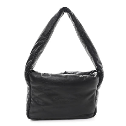 Lambskin Small Ryan Puffer Bag Black