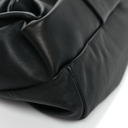 Lambskin Rose Clutch Black