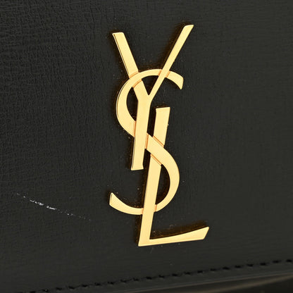 Grained Calfskin Monogram Phone Holder Crossbody Black