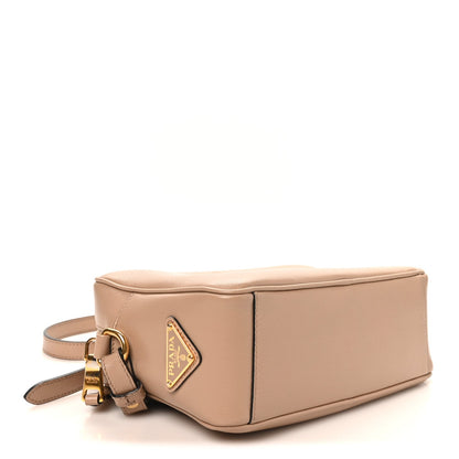 Glace Calfskin Embossed Logo Crossbody Cammeo