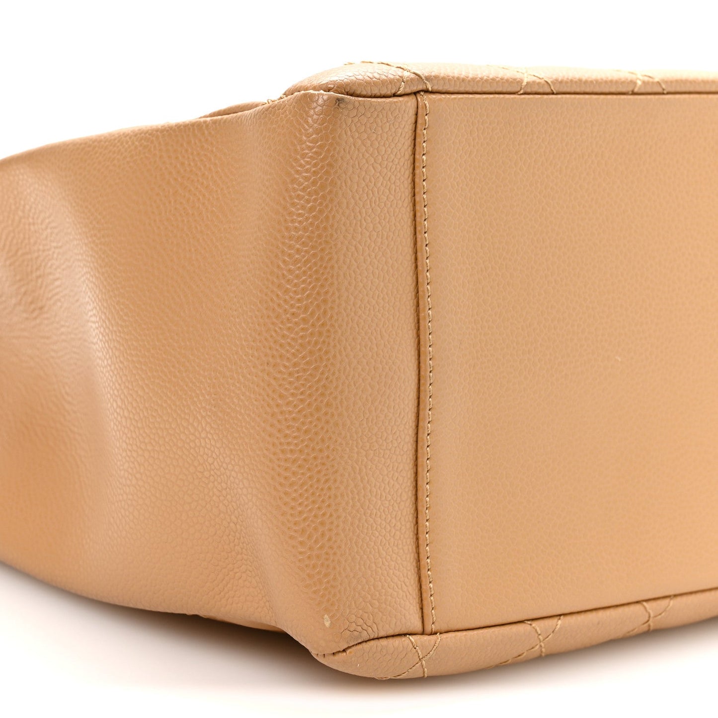 Caviar Quilted Grand Shopping Tote GST Beige