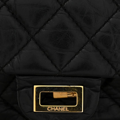Aged Calfskin Quilted 2.55 Reissue 226 Flap Black
