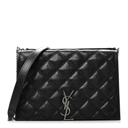 Lambskin Quilted Mini Becky Chain Bag Black