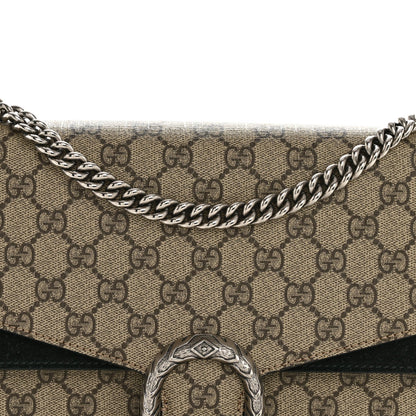 GG Supreme Monogram Medium Dionysus Shoulder Bag Black