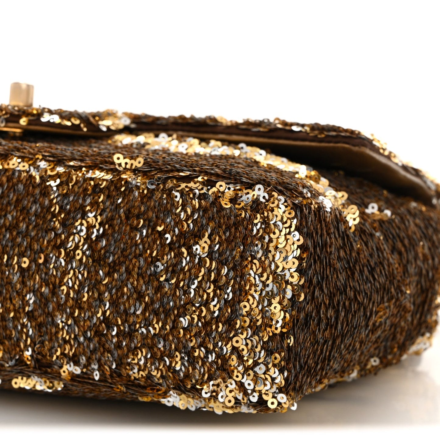 Sequin Medium Single Flap Gold