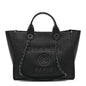 Caviar Small Studded Deauville Tote Black