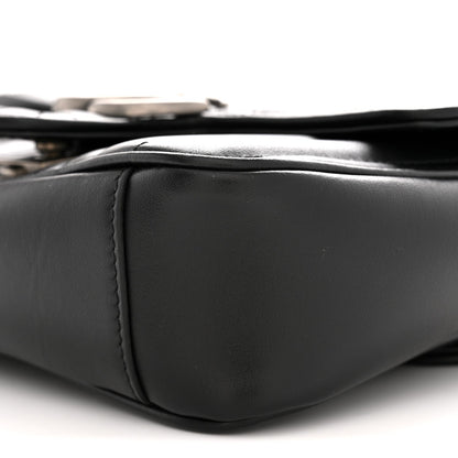 Calfskin Matelasse Aria Mini GG Marmont Shoulder Bag Black