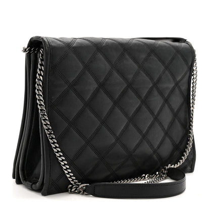 Lambskin Quilted Small Becky Chain Bag Black