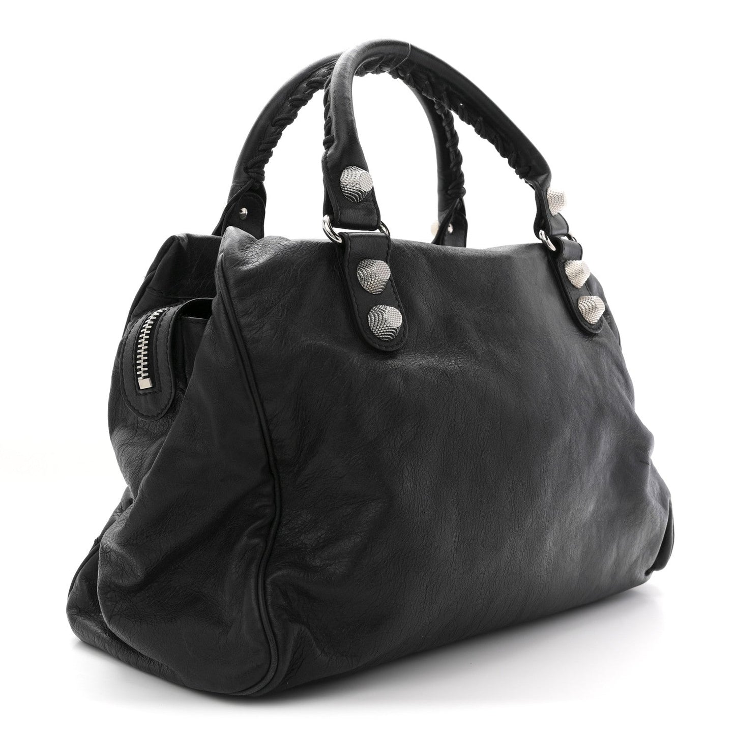Agneau Giant 21 Silver Hardware Mid Day Black