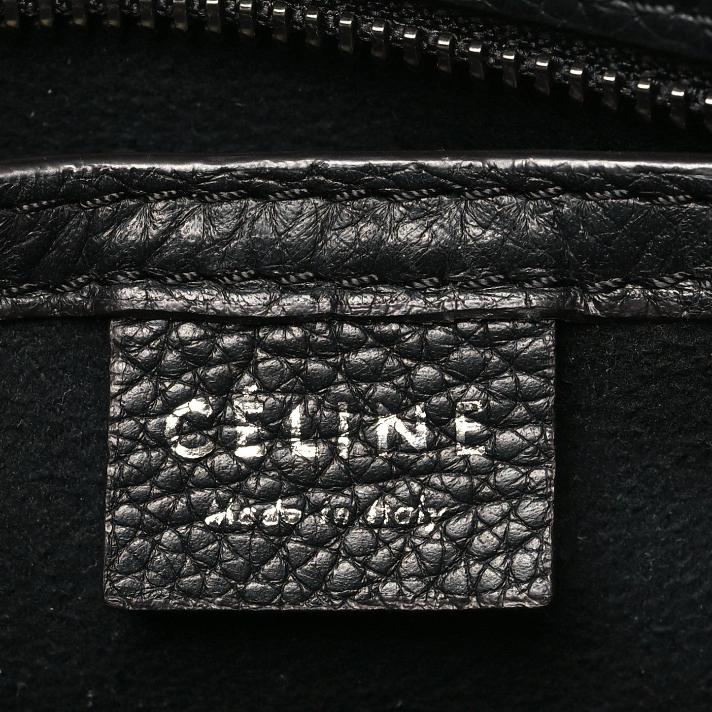 Pebbled Calfskin Nano Luggage Black