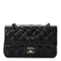 Caviar Quilted Mini Rectangular Flap Black