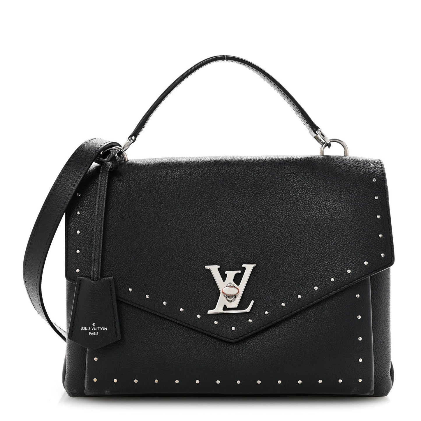 Soft Calfskin My Lockme Studs Black