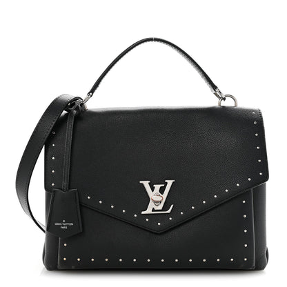 Soft Calfskin My Lockme Studs Black