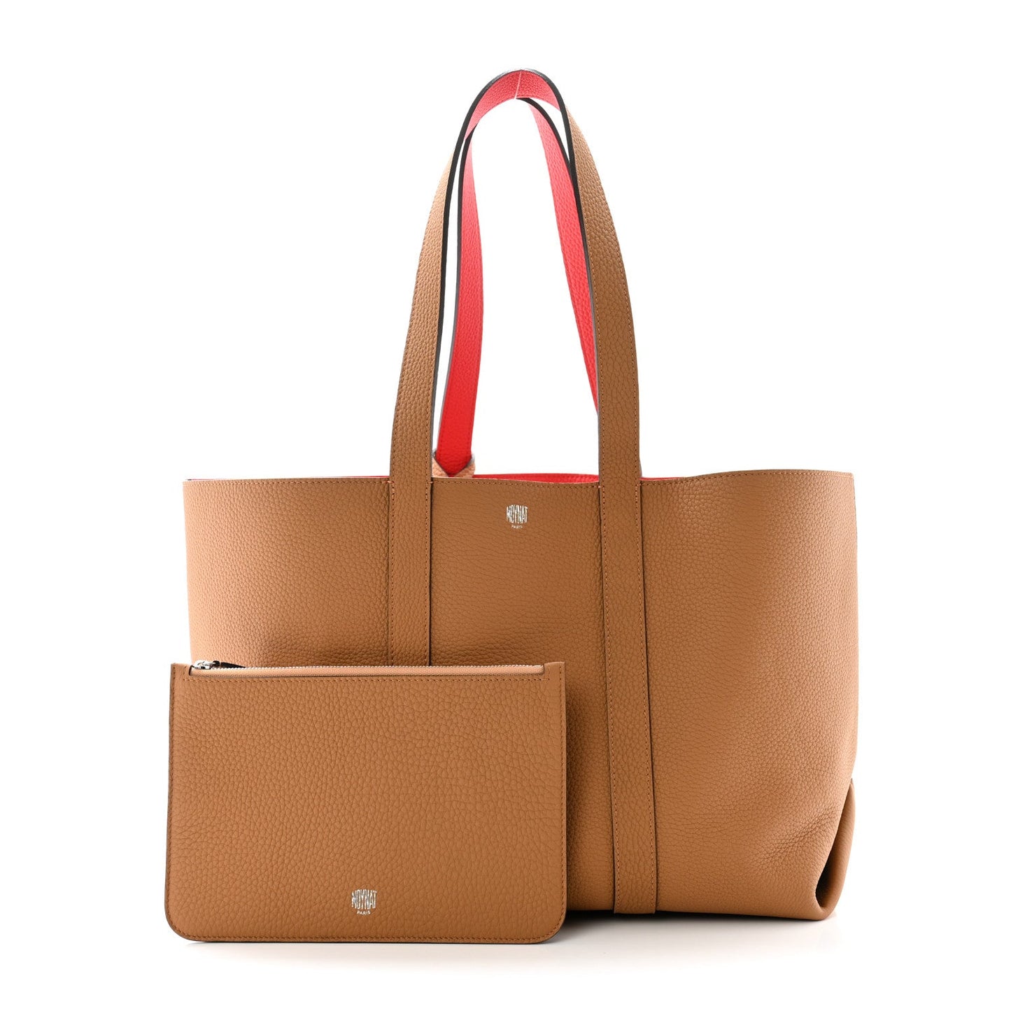 Taurillon Duo Cabas MM Tote Camel Flame