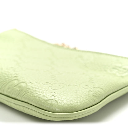 GG Grainy Calfskin Emblem Super Mini Shoulder Bag Sage Leaf