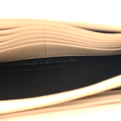 Grain De Poudre Matelasse Chevron Monogram Chain Wallet Dark Beige