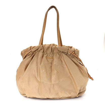 Nylon Jacquard Logo Drawstring Tote Sesamo
