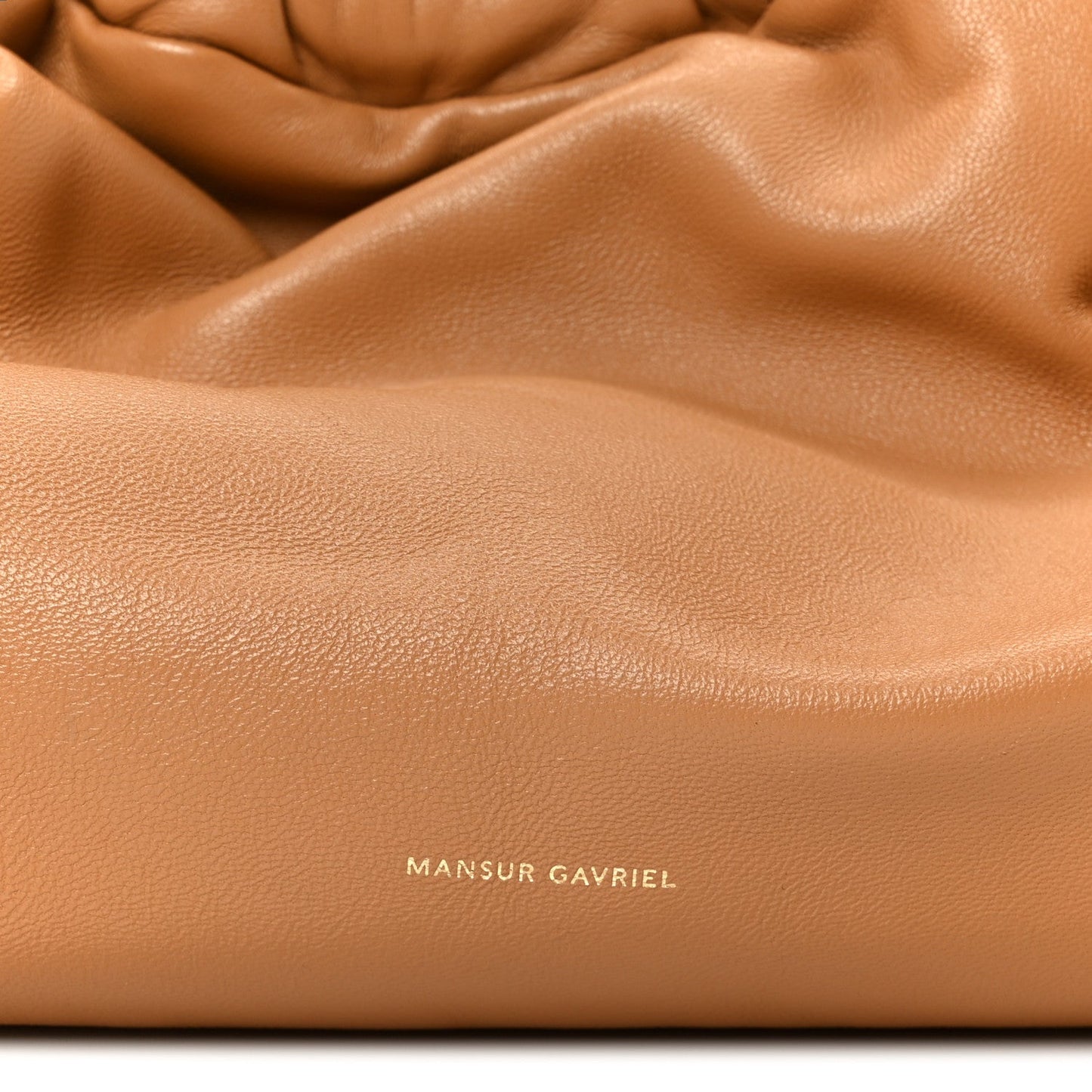 Lambskin Cloud Clutch Caramel
