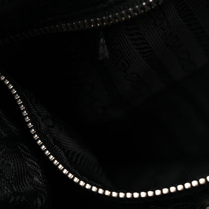 Tessuto Nylon Rose Shoulder Bag Black Rosso