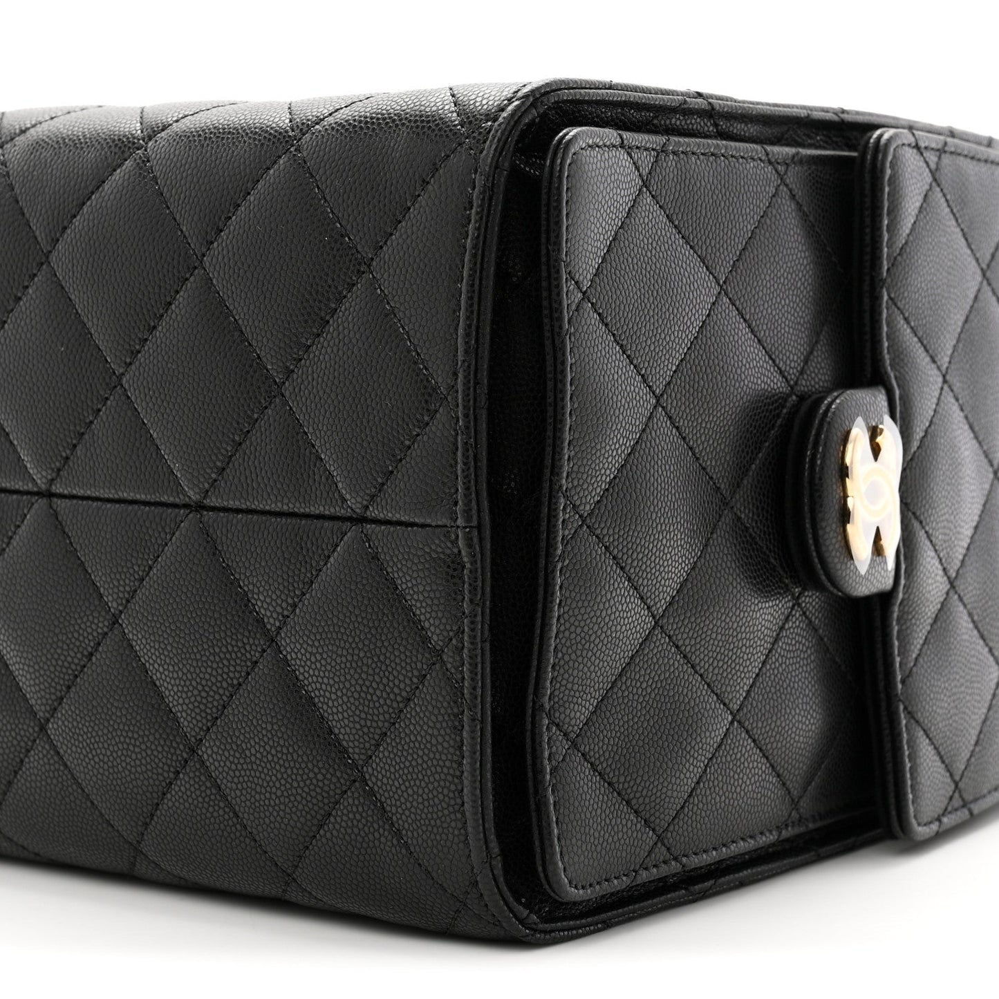 Caviar Quilted Medium Chanel 25 Handbag Black